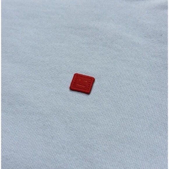 Acne Studios Fiah Fade Face Crew Neck Sweatshirt Men's S Powdered Blue - Picture 5 of 12